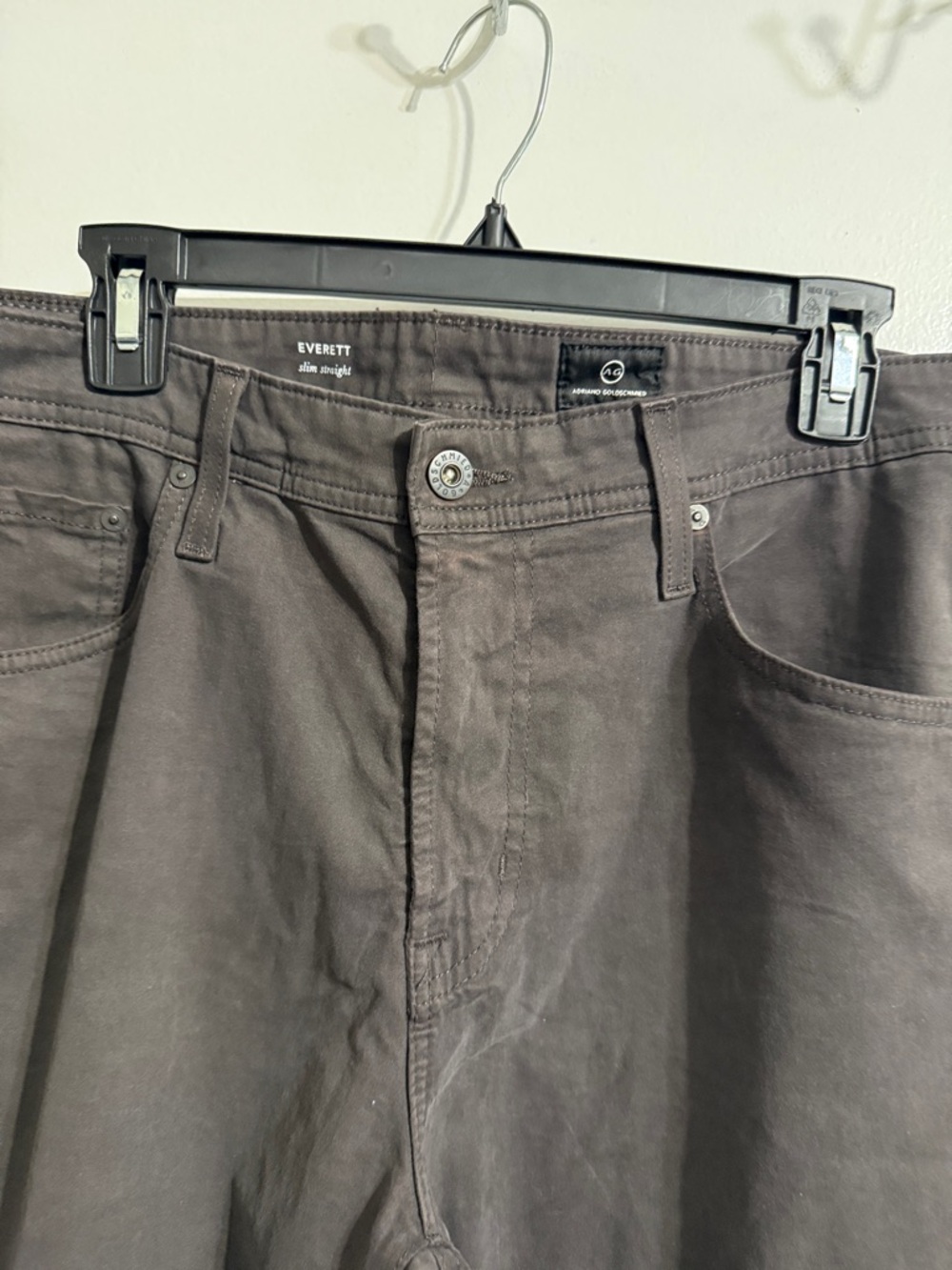 AG Adriano Goldschmied Everett Slim Straight Pants in Charcoal Gray